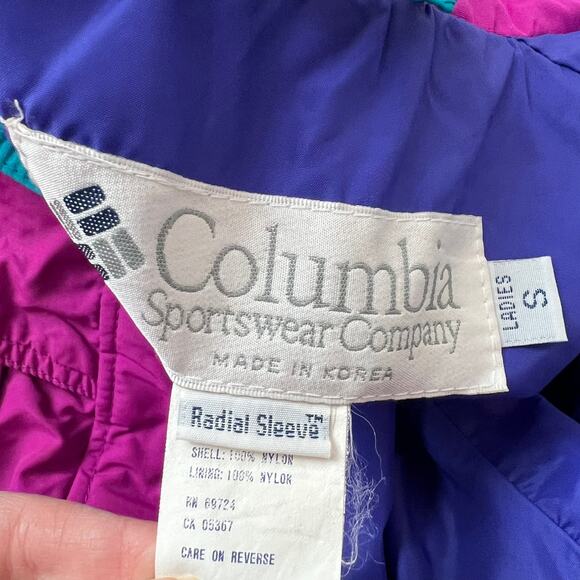 Vintage 90s Columbia Powder Keg Ski Jacket 2 in 1 Color Block Granola S Womens - Picture 5 of 14